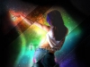Photoshop打造七彩夺目的星空美女